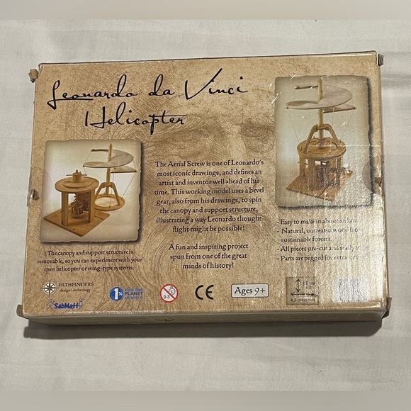 Leonardo Da Vinci Helicopter - Recreation of 15th Century “Aerial Screw” - New - Picture 2 of 7